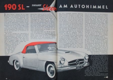 "Hobby - Das Magazin der Technik" 1954 Mercedes-Benz 190 SL Technical-Magazine (6581)